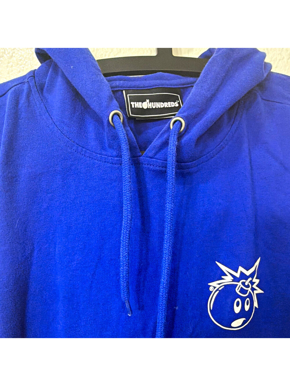 The Hundreds Blue Adam Bomb Graphic Pullover Hoodie Fleece Cotton Men's XL